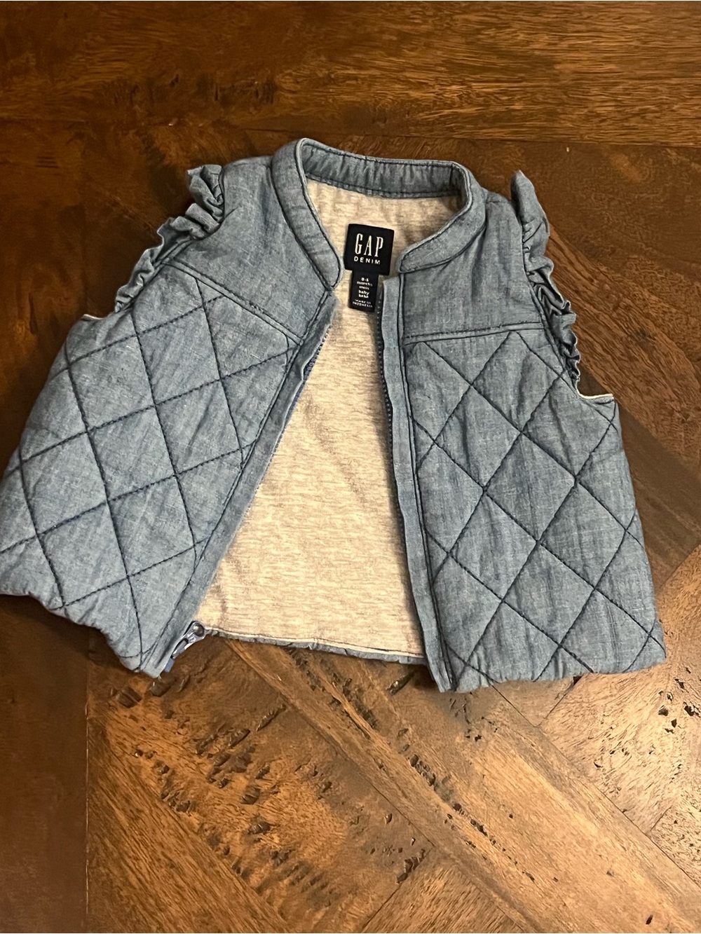 Baby GAP Quilted Vest in Light Denim
